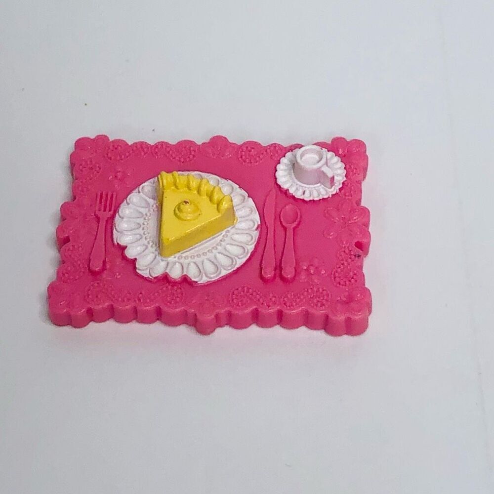 fisher price loving family doll house food tray pie pink replacement vintage